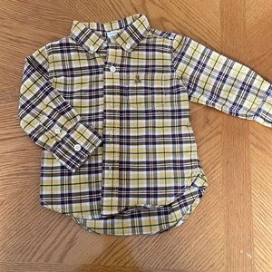 Baby Gap 12-18 Month Boy Plaid Button Up Collared
